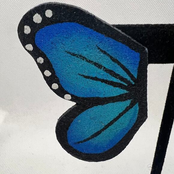 Handmade Large Dramatic Vibrant Butterfly Wing Statement Post Earrings - Picture 4 of 6